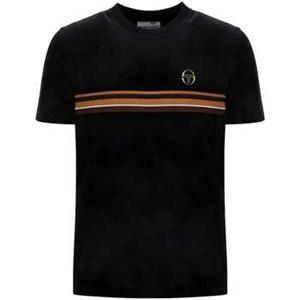 Sergio Tacchini T-shirt Korte Mouw  Ayme Velour T-Shirt Black/Gold