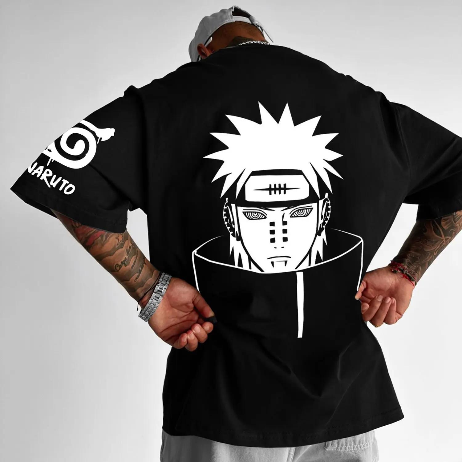 Kukebang Naruto Anime Perifeer Heren 3D Print T-shirt Korte Mouw Ademend Goed Comfortabel Mode Casual Top L