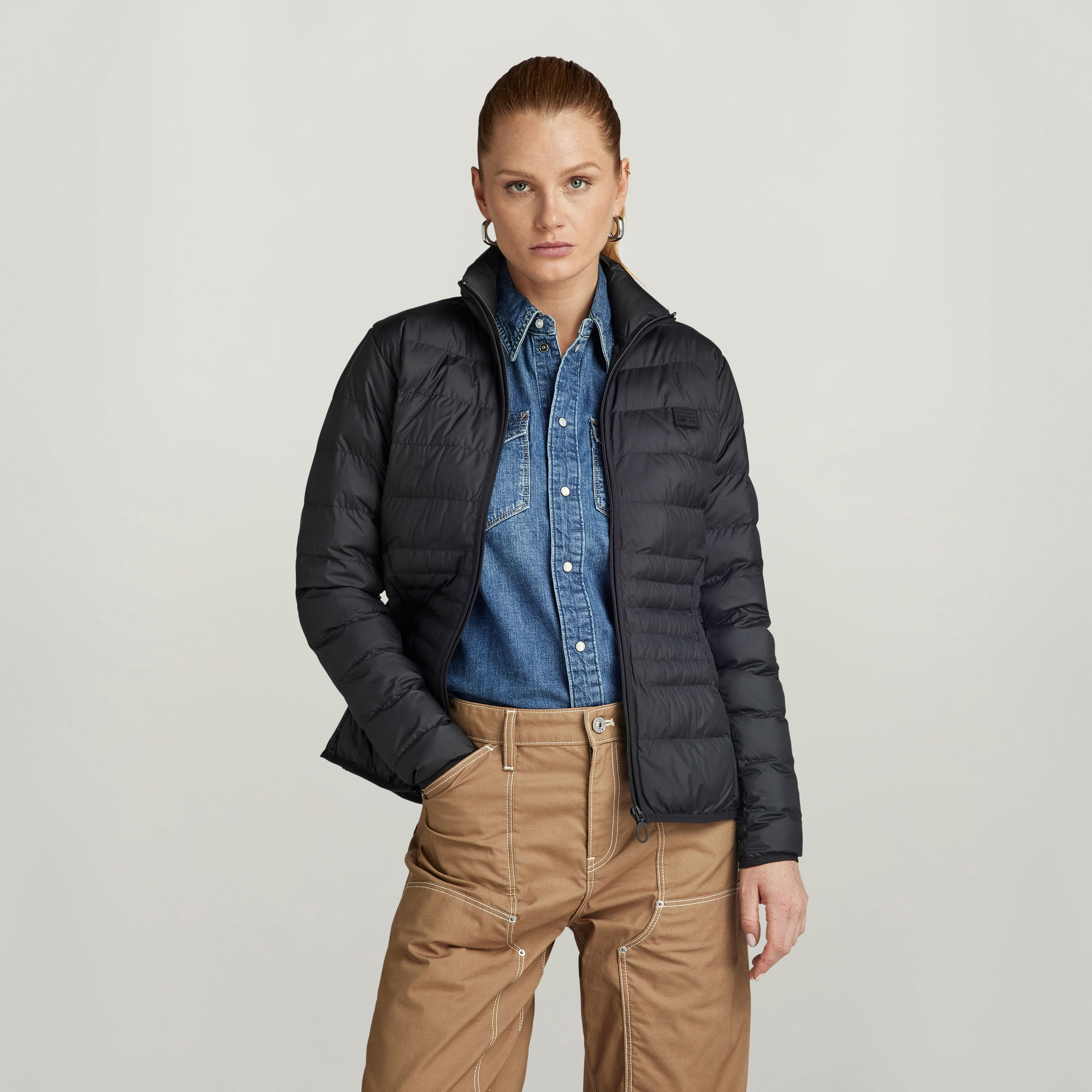 G-Star RAW Lichtgewicht Gewatteerd Packable Jack - Zwart - Dames