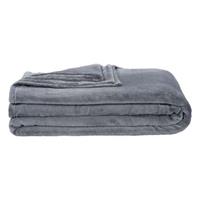 Leen Bakker Plaid Niek XXL - grijs - 240x220 cm