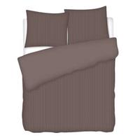 Hnlliving dekbedovertrek Uni Stripe - taupe grey - 240x200 cm