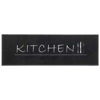 Läufer MD Entree Cook&Wash Eingangsmatte - Teppichmatte - Küchenteppich, MD Entree, rechteckig, Höhe: 5 mm, bei 30° waschbar, anti-rutsch, 50 x 150 cm, Kitchen, schwarz
