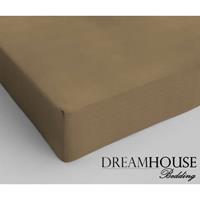 Dreamhouse Bedding Hoeslaken Katoen Taupe-160 x 220 cm