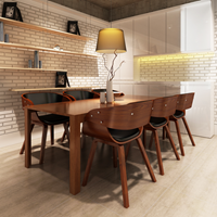 VidaXL Eetkamerstoelen Shanghai hout bruin 6 st