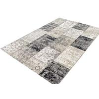 Homeliving Lifa Living - Vloerkleed - Vintage Patchwork Grijs - 133 x 200 cm