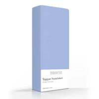 Romanette Topper Hoeslaken Katoen  Blauw-160 x 200 cm