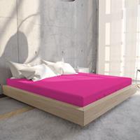 RoyalTextile - Hoeslaken Enkel Jersey - Felroze - 80/100 x 200