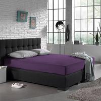 Home Care Hoeslaken Jersey 135 gr. Purple Paars 190/200 x 200/220