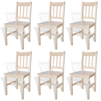 Eetkamerstoelen 6 st grenenhout