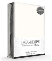 Dreamhousebedding Katoenen Topper Hoeslaken Cream Creme 140 x 200