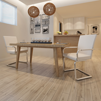 VidaXL Eetkamerstoelen modern design kunstleer wit 2 st