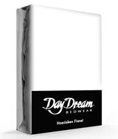 Day Dream Flanellen Hoeslaken Wit -180 x 200 cm