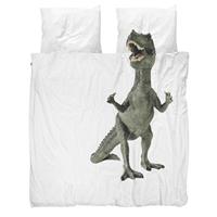 Snurk Dinosaurus Rex dekbedovertrek -2-persoons 240 x 220 cm incl. 2 kussenslopen 60 x 70 cm