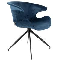 zuiver eetkamerstoel Mia Fluweel blauw 79 x 63 x 62