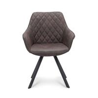 XL Company Eetkamerstoel Riley - stof - bruin (2 stuks)