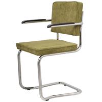 Zuiver Armstoel Ridge Kink rib groen