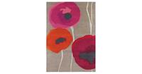 Sanderson Laagpolig vloerkleed Sanderson Poppies Red Orange 45700 170x240 cm