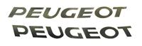 Sticker Peugeot woord [peugeot] zwart 2-delig