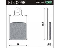 DMP Remblokken Malaguti F15 en F12 Double Disk