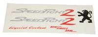 stickerset Peugeot Speedfight 2 zilver/ rood 5 delig