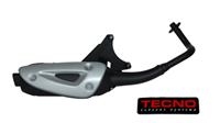 DMP Uitlaat standaard tecno straight vespa lx/ lxv/ s 4t zwart tecno