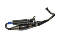 DMP Uitlaat compleet rev. china 4t/gy6 10 inch blank/carbon 