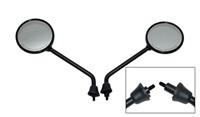 DMP Spiegelset mat zwart Vespa LX origineel model schroefdraad
