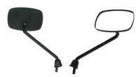 Piaggio spiegelset kort origineel voor Vespa zwart mat