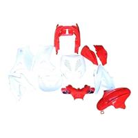 DMP plaatwerkset malossi aerox rood/ wit  11-delig