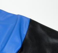 Zadelhoes Peugeot Vivacity zwart blauw carbon