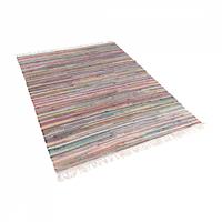 Beliani DANCA Vloerkleed Meerkleurig Katoen 140 x 200 cm
