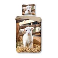 Good Morning Lamb dekbedovertrek - 1-persoons (140x200/220 cm + 1