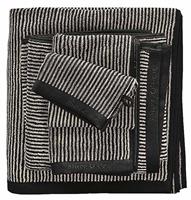 Marc O'Polo Timeless Tone Stripe Night & Oatmeal-Handdoek (50 x 100 cm)