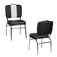 WOHNLING Esszimmerstuhl WL1.716 schwarz, weiß Kunstleder