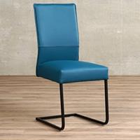 Gijs Meubels Leren eetkamerstoel remix, turquoise leer, turquoise keukenstoelen
