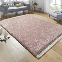 Hoogpolig vloerkleed Jade Fringe, Mint Rugs