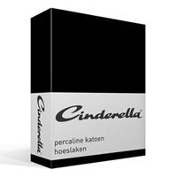 Cinderella hoeslaken - zwart - 120x200 cm