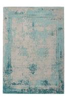 Kayoom vintage-Patchwork vloerkleed - echt handgemaakt 120 x 170 Turkoois