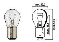 Lamp Flosser 12V 21/4W BAZ15D