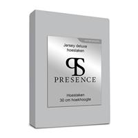 Presence Jersey Hoeslaken - Silver - Grijs 140/160 x 200/220