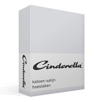 Cinderella satijn hoeslaken - 1-persoons (90x200 cm) - Light grey