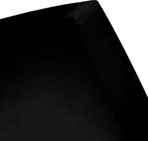 Cinderella satijn hoeslaken - 1-persoons (90x220 cm) - Black