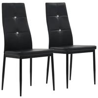 VidaXL Eetkamerstoelen 43x43,5x96 cm kunstleer zwart 2 st