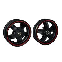 Velg set met rode bies Zip 2000 zwart mat op=op