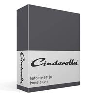 Cinderella hoeslaken - antraciet - 90x200 cm