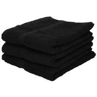 Towelcity 3x Luxe handdoeken zwart 50 x 90 cm 550 grams Zwart