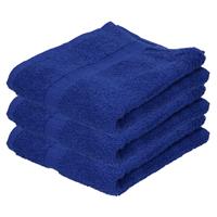 Towelcity 3x Luxe handdoeken blauw 50 x 90 cm 550 grams Blauw