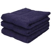 Towelcity 3x Luxe handdoeken navy blauw 50 x 90 cm 550 grams Blauw