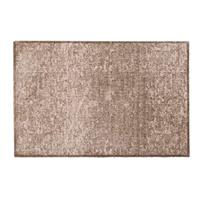 Leen Bakker Mat Soft & Deco Velvet - beige - 67x100 cm