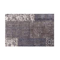 Leen Bakker Mat Soft & Deco Patchwork - grijs - 67x100 cm